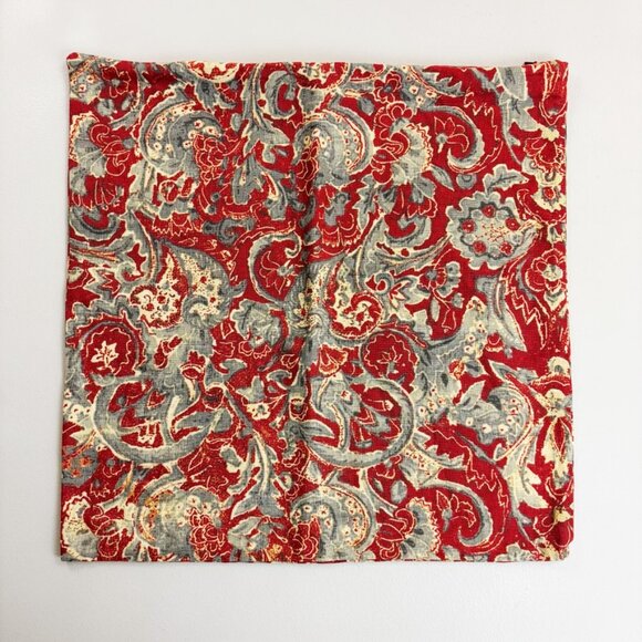 POTTERY BARN Linen Blend Floral Pillow Cover Set Of 2 20x20 Classic Traditional - Picture 4 of 16